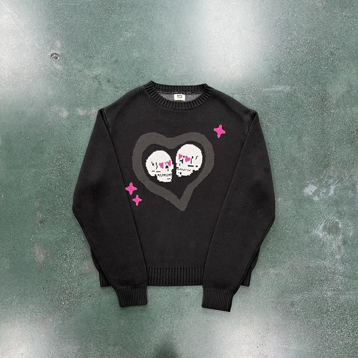 Broken P Skull Heart Sweater