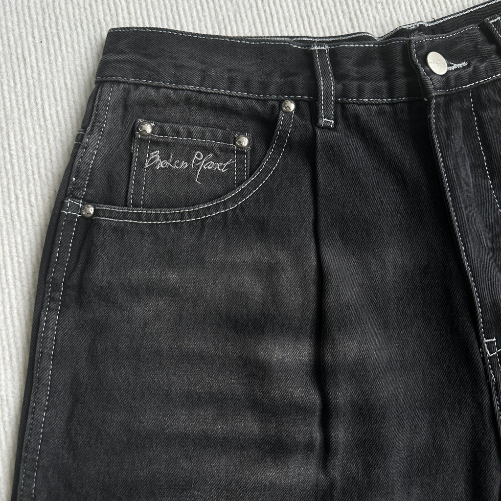 Broken P Denim Jeans Shorts