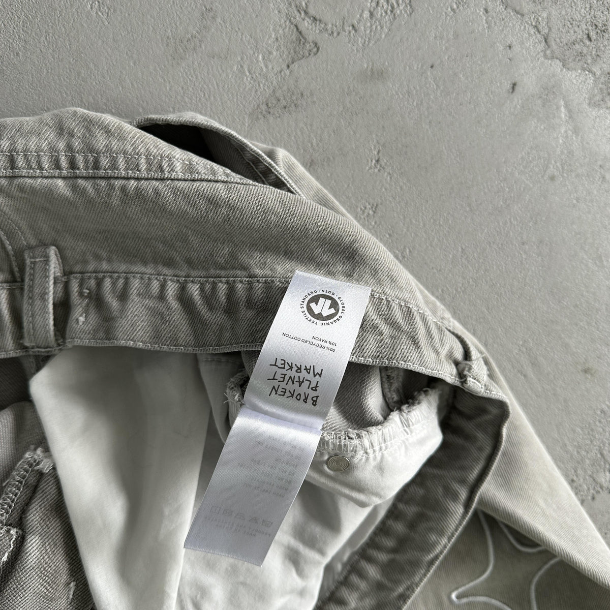 Broken P White Star Pants