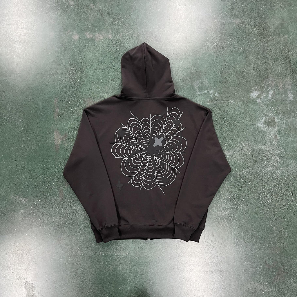 Broken P Spider Zip Up Hoodie